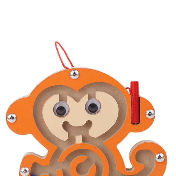 Planet Gates Children Magnetic Maze Toy Kids Wooden Puzzle Game Toy Kids Early Educational Brain Teaser Wooden Toy Intellectual Jigsaw Board