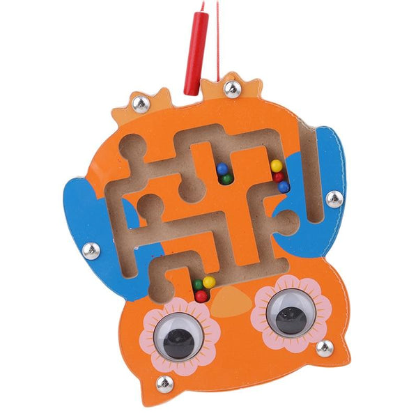 Planet Gates Children Magnetic Maze Toy Kids Wooden Puzzle Game Toy Kids Early Educational Brain Teaser Wooden Toy Intellectual Jigsaw Board