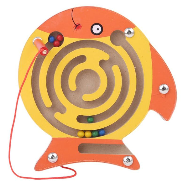 Planet Gates Children Magnetic Maze Toy Kids Wooden Puzzle Game Toy Kids Early Educational Brain Teaser Wooden Toy Intellectual Jigsaw Board