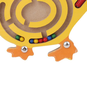 Planet Gates Children Magnetic Maze Toy Kids Wooden Puzzle Game Toy Kids Early Educational Brain Teaser Wooden Toy Intellectual Jigsaw Board