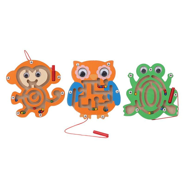 Planet Gates Children Magnetic Maze Toy Kids Wooden Puzzle Game Toy Kids Early Educational Brain Teaser Wooden Toy Intellectual Jigsaw Board