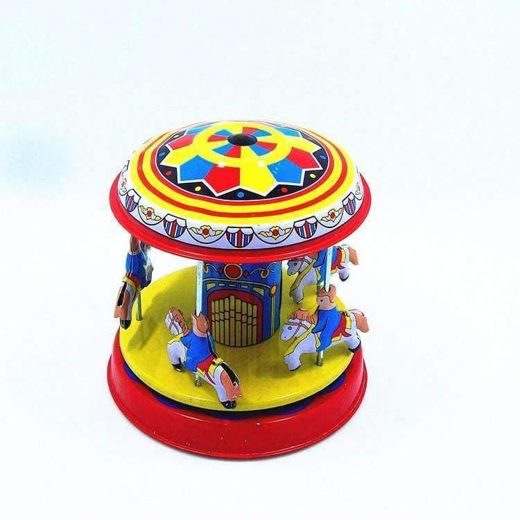 Planet Gates Children Mini vintage merry-go-round Tin Toys Friction Kids Childhood Classic Wind Up Clockwork Tin Toy Collection oyuncak W228