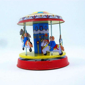 Planet Gates Children Mini vintage merry-go-round Tin Toys Friction Kids Childhood Classic Wind Up Clockwork Tin Toy Collection oyuncak W228
