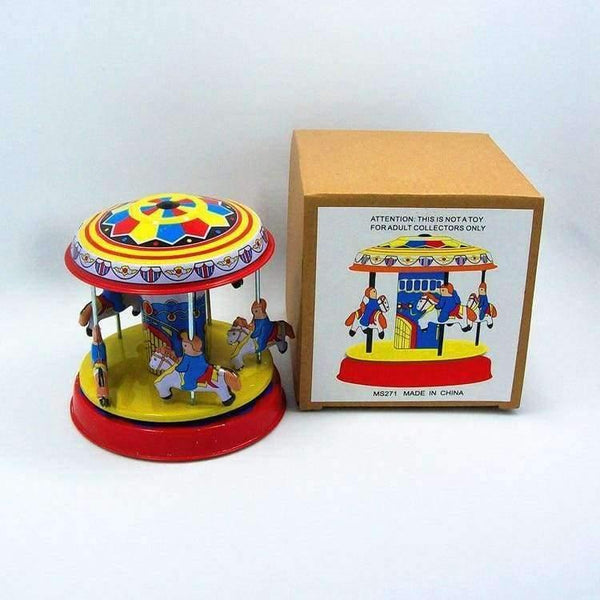 Planet Gates Children Mini vintage merry-go-round Tin Toys Friction Kids Childhood Classic Wind Up Clockwork Tin Toy Collection oyuncak W228