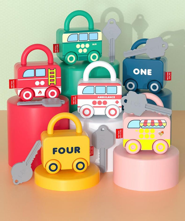 Planet Gates Children Montessori Toys for Babies 1 to 2 3 Years Educational Toys Locks Keys Match Set Early Learning Game Juguetes Bebes