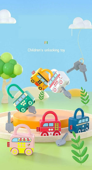 Planet Gates Children Montessori Toys for Babies 1 to 2 3 Years Educational Toys Locks Keys Match Set Early Learning Game Juguetes Bebes