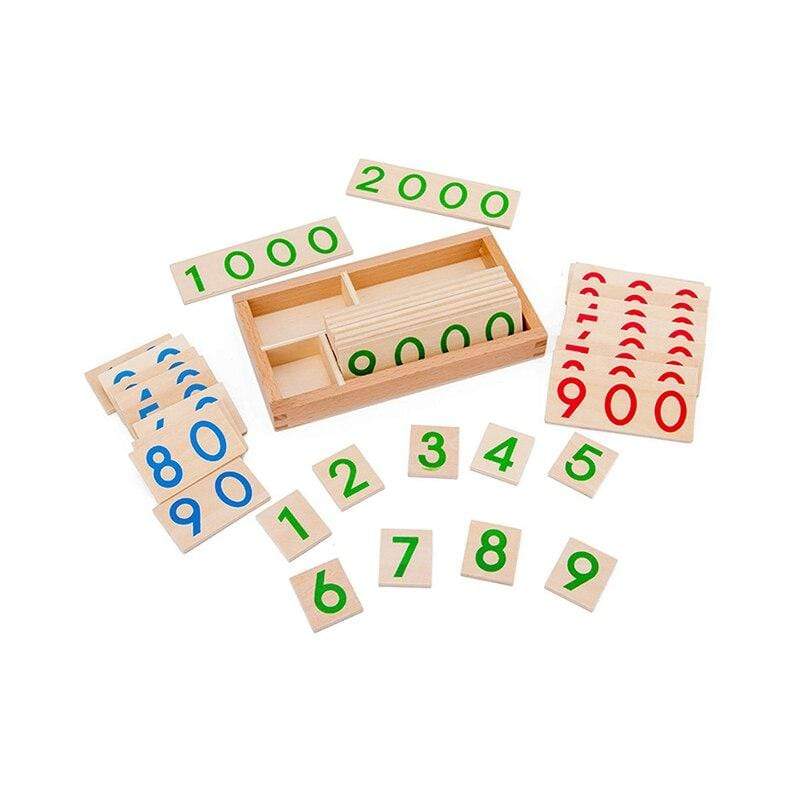 Planet Gates Children's wooden montessori numbers 1-9000 learning card math teaching aids preschool children early education educational toys