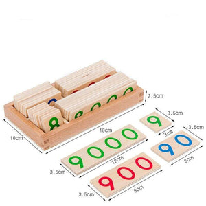 Planet Gates Children's wooden montessori numbers 1-9000 learning card math teaching aids preschool children early education educational toys