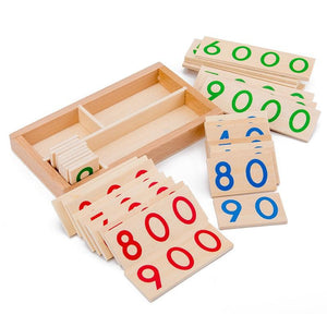 Planet Gates Children's wooden montessori numbers 1-9000 learning card math teaching aids preschool children early education educational toys