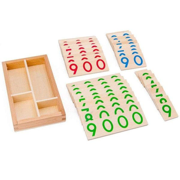 Planet Gates Children's wooden montessori numbers 1-9000 learning card math teaching aids preschool children early education educational toys
