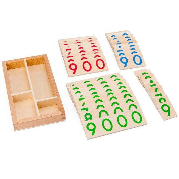 Planet Gates Children's wooden montessori numbers 1-9000 learning card math teaching aids preschool children early education educational toys