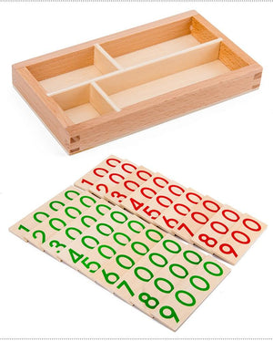 Planet Gates Children's wooden montessori numbers 1-9000 learning card math teaching aids preschool children early education educational toys