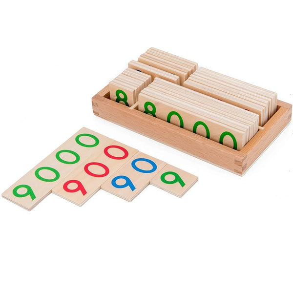 Planet Gates Children's wooden montessori numbers 1-9000 learning card math teaching aids preschool children early education educational toys