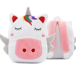 Planet Gates Children School Backpack Cartoon Rainbow Unicorn Design Soft Plush Material For Toddler Baby Girls Kindergarten Kids School Bags