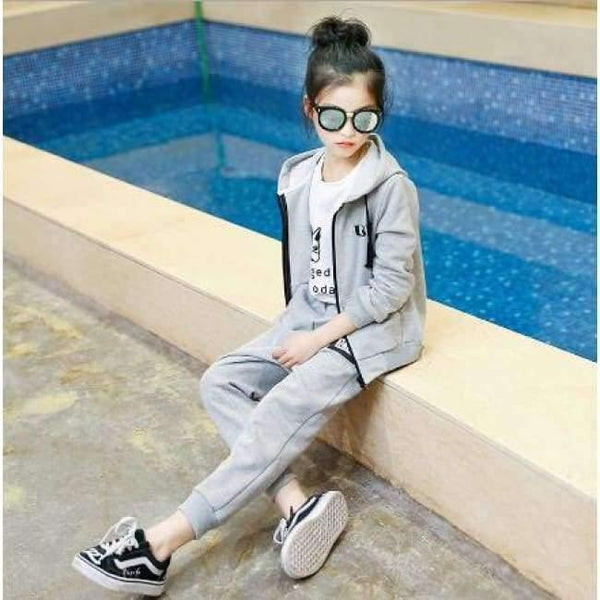 Planet Gates Children Sport Suits Teenage Girls Clothing Sets  Spring Autumn Kids Tracksuits Hooded Coat +Pants 2pcs Clothes