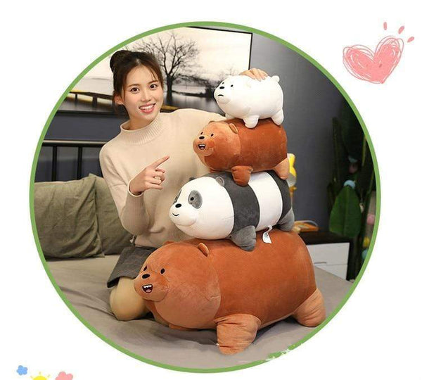 Planet Gates Children Stuffed Animals Little Bear Bare Plush Toys Cartoon Figure Plush Doll Pillow Soft Cute Plush Stuff Birthday Gift Kids