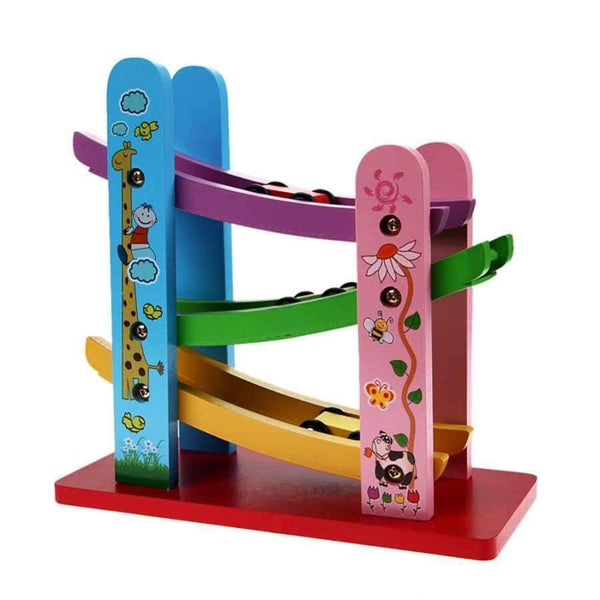 Planet Gates Children Trolley Track Classic Toys Slippery Car Color Design Environmentally Wooden Toys For Slippery Car