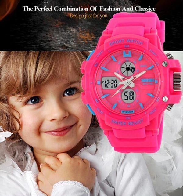 Planet Gates Children Watches LED Digital Quartz Watch Boy Girl Student Multifunctional Waterproof Wristwatches For Kids