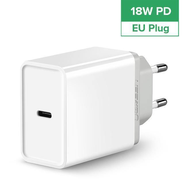 Planet Gates China 1 / 18W PD Charger Ugreen  18W USB Charger Quick Charge 3.0 Mobile Phone Charger for iPhone Fast QC 3.0 PD Charger for Huawei Samsung Galaxy S9+