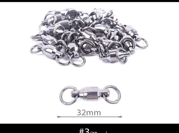 Planet Gates China / 1 20Pieces #1-6 Ball Bearing Swivel with Solid Ring Fishing Swivel Rolling Swivel Connector Stainless Steel tools
