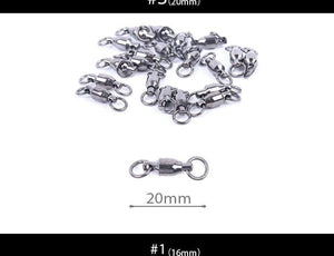 Planet Gates China / 1 20Pieces #1-6 Ball Bearing Swivel with Solid Ring Fishing Swivel Rolling Swivel Connector Stainless Steel tools