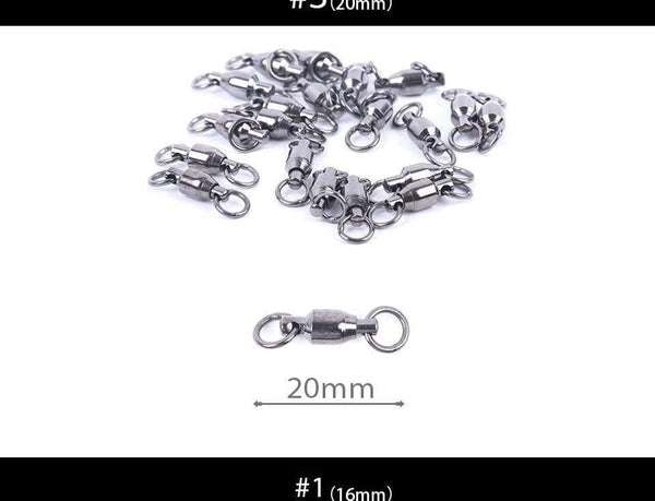 Planet Gates China / 1 20Pieces #1-6 Ball Bearing Swivel with Solid Ring Fishing Swivel Rolling Swivel Connector Stainless Steel tools