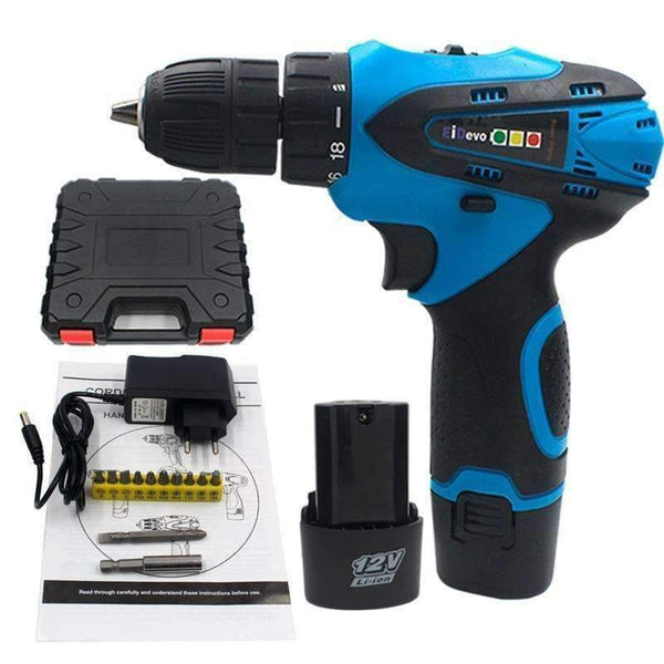 EIDEVO 12V Electric Drill Lithium Battery Cordless Drill Power Tools Electric Screwdriver Mini Drill with Box Electric Drill