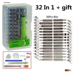 Planet Gates China 1 / FI-7389C 7 Pcs Screwdriver Handle With Double Head Screwdriver Bit Kit for iPhone Phone Macbook Air Pro Laptop PC Hand Repair Tool