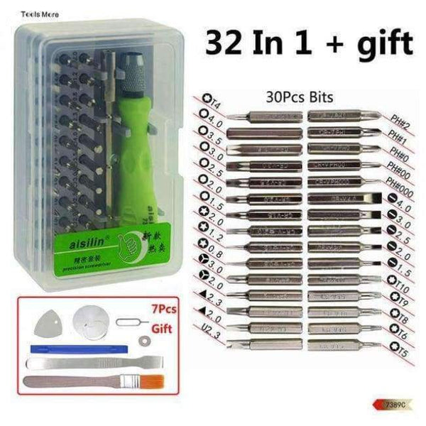 Planet Gates China 1 / FI-7389C 7 Pcs Screwdriver Handle With Double Head Screwdriver Bit Kit for iPhone Phone Macbook Air Pro Laptop PC Hand Repair Tool