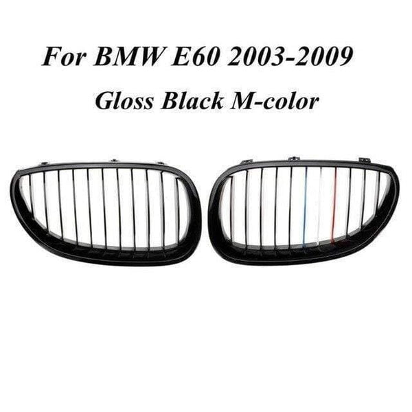 Planet Gates China 1 / Gloss Black M Car Front Sport Grill Kidney Grilles Grill For BMW 5 Series M5 E60/E61 2003 2004 2005 2006 2007 2008 2009 2010  Gloss Black