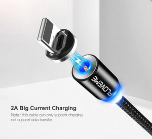 Planet Gates China / 1 Plug 1 Gold Cable / 1m FLOVEME LED Magnetic Micro USB Cable 1M Braided 5V/2A Magnet Charger Phone Cable For Samsung Galaxy S6 S7 Edge Xiaomi Redmi 4X