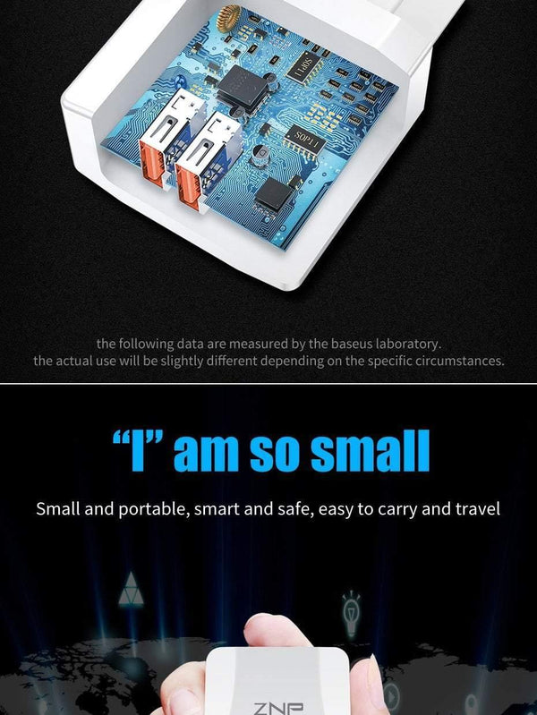 Planet Gates China / 1 Port EU Charger ZNP 2 Ports USB Charger For iPhone X 8 7 iPad Fast Wall Charger EU Adapter For Samsung S9 Xiaomi Mi 8 Mobile Phone Charger