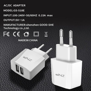 Planet Gates China / 1 Port EU Charger ZNP 2 Ports USB Charger For iPhone X 8 7 iPad Fast Wall Charger EU Adapter For Samsung S9 Xiaomi Mi 8 Mobile Phone Charger