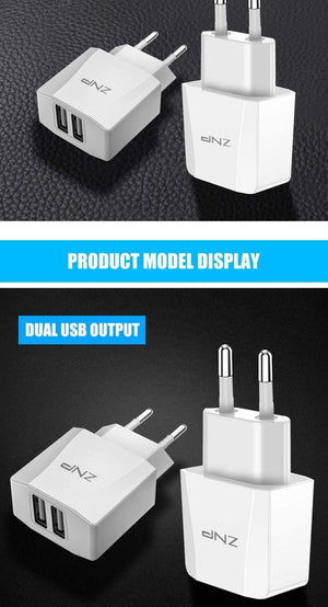 Planet Gates China / 1 Port EU Charger ZNP 2 Ports USB Charger For iPhone X 8 7 iPad Fast Wall Charger EU Adapter For Samsung S9 Xiaomi Mi 8 Mobile Phone Charger