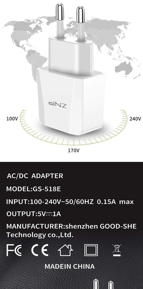 Planet Gates China / 1 Port EU Charger ZNP 2 Ports USB Charger For iPhone X 8 7 iPad Fast Wall Charger EU Adapter For Samsung S9 Xiaomi Mi 8 Mobile Phone Charger