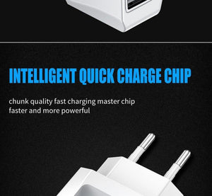 Planet Gates China / 1 Port EU Charger ZNP 2 Ports USB Charger For iPhone X 8 7 iPad Fast Wall Charger EU Adapter For Samsung S9 Xiaomi Mi 8 Mobile Phone Charger