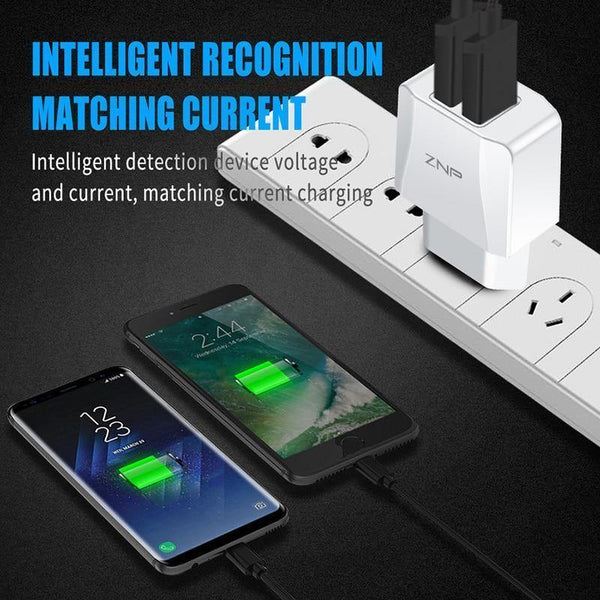Planet Gates China / 1 Port EU Charger ZNP 2 Ports USB Charger For iPhone X 8 7 iPad Fast Wall Charger EU Adapter For Samsung S9 Xiaomi Mi 8 Mobile Phone Charger