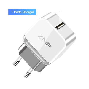Planet Gates China / 1 Ports Charger ZNP Dual 2 USB Charger For Honor 10 9 lite Mobile Phone EU Charger Plug Travel Wall Charger Adapter For One Plus 6 5T 5 Charger