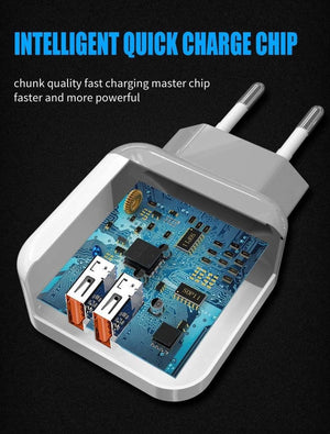 Planet Gates China / 1 Ports Charger ZNP Dual 2 USB Charger For Honor 10 9 lite Mobile Phone EU Charger Plug Travel Wall Charger Adapter For One Plus 6 5T 5 Charger