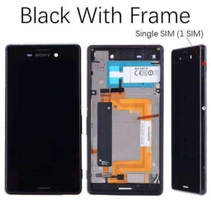 Planet Gates China / 1 SIM Black Frame 5.0 Original Single Dual SIM LCD For SONY Xperia M4 Aqua Display Touch Screen with Frame for SONY Xperia M4 Display E2303 E2333