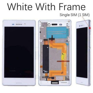 Planet Gates China / 1 SIM White Frame 5.0 Original Single Dual SIM LCD For SONY Xperia M4 Aqua Display Touch Screen with Frame for SONY Xperia M4 Display E2303 E2333