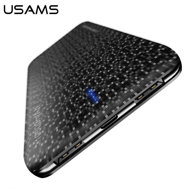 USAMS Power Bank 15mm Ultra Slim 10000mAh Powerbank Mobile Phone 2.1A Output 10000mah Universal Phone External Battery - Planet Gates