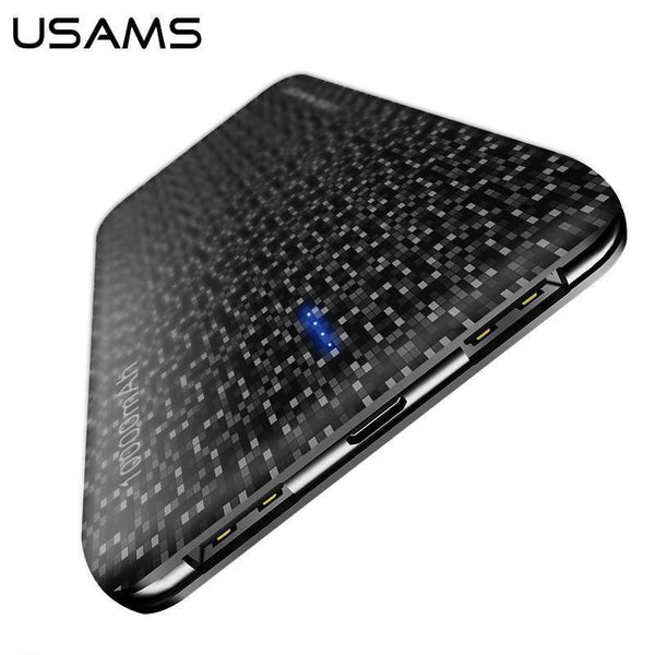 USAMS Power Bank 15mm Ultra Slim 10000mAh Powerbank Mobile Phone 2.1A Output 10000mah Universal Phone External Battery - Planet Gates