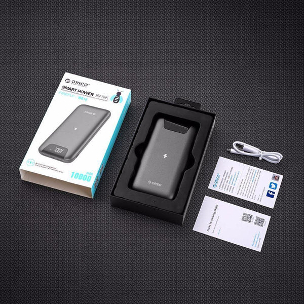 Planet Gates China / 10000mAh ORICO 10000 mAh Power Bank Wireless Charging Powerbank External Battery Power-bank With LED Display for Mobile Phone Tablets