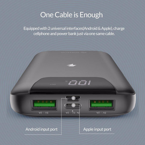 Planet Gates China / 10000mAh ORICO 10000 mAh Power Bank Wireless Charging Powerbank External Battery Power-bank With LED Display for Mobile Phone Tablets