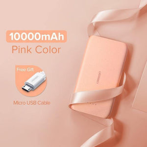Planet Gates China / 10000mAh Pink Ugreen Power Bank 20000mAh Slim Powerbank For Xiaomi Mi 8 Portable External Battery Charger For iPhone 7 8 X Dual USB Pover Bank