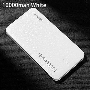 Planet Gates China / 10000mah White USAMS Power Bank 15mm Ultra Slim 10000mAh Powerbank Mobile Phone 2.1A Output 10000mah Universal Phone External Battery