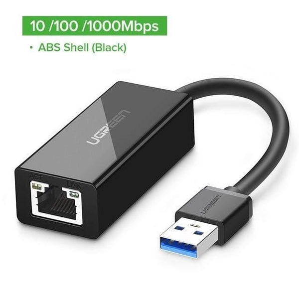 Planet Gates China / 1000Mbps-ABS Black USB Ethernet Adapter USB 3.0 2.0 Network Card to RJ45 Lan for Windows 10