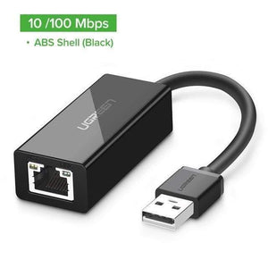 Planet Gates China / 100Mbps-ABS Black USB Ethernet Adapter USB 3.0 2.0 Network Card to RJ45 Lan for Windows 10
