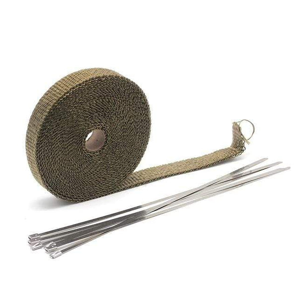 Planet Gates China / 10m titanium ZSDTRP 5/10/15M Car Moto Heat Shield Wrap Turbo Exhaust Heat Tape Wrap Pipe Wrap Shields Manifold Header Insulation Cloth Roll